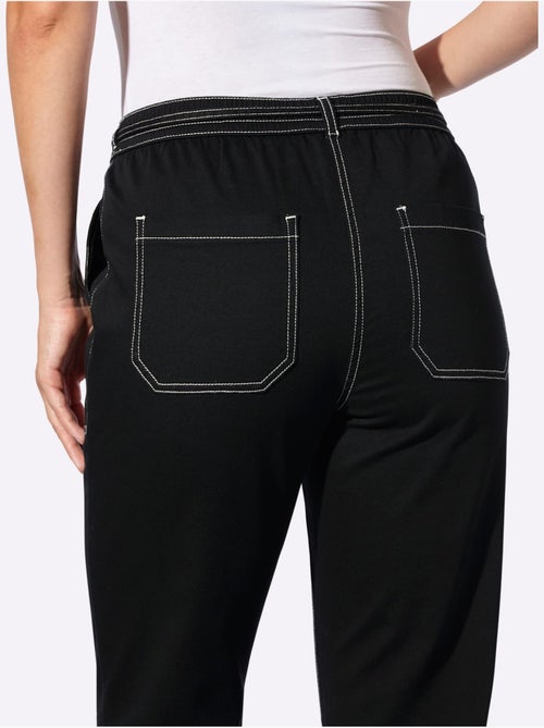 Jean 7/8 à ceinture élastique avec poches et passants - Taille courte - Witt - Kiabi Jean 7/8 à ceinture élastique avec poches et passants - Taille courte - Witt - Kiabi