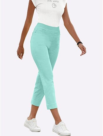 Jean 7/8 avec ceinture élastique et 5 poches - taille courte - witt