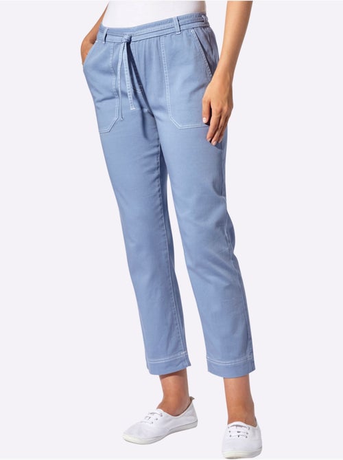Jean 7/8 avec ceinture élastique et poches arrière plaquées - Taille courte - Witt - Kiabi Jean 7/8 avec ceinture élastique et poches arrière plaquées - Taille courte - Witt - Kiabi