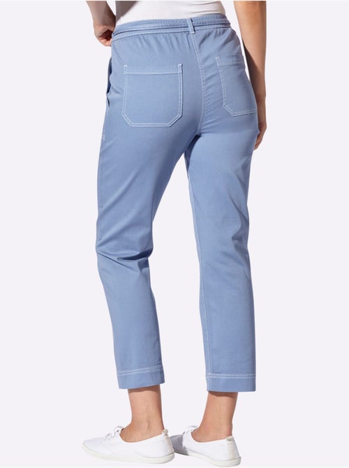 Jean 7/8 avec ceinture élastique et poches arrière plaquées - Taille courte - Witt - Kiabi Jean 7/8 avec ceinture élastique et poches arrière plaquées - Taille courte - Witt - Kiabi