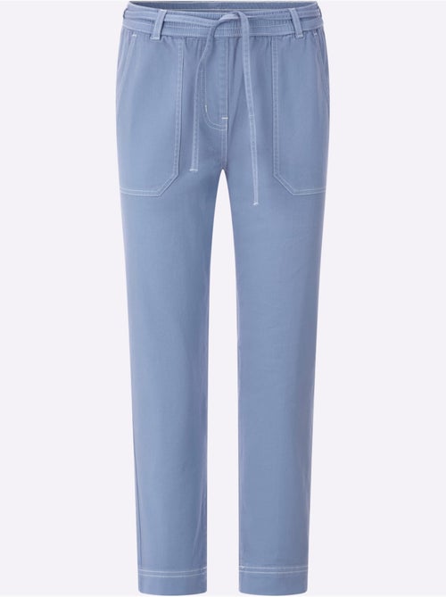 Jean 7/8 avec ceinture élastique et poches arrière plaquées - Taille courte - Witt - Kiabi Jean 7/8 avec ceinture élastique et poches arrière plaquées - Taille courte - Witt - Kiabi