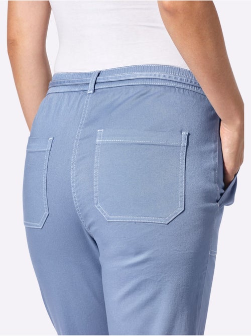 Jean 7/8 avec ceinture élastique et poches arrière plaquées - Taille courte - Witt - Kiabi Jean 7/8 avec ceinture élastique et poches arrière plaquées - Taille courte - Witt - Kiabi