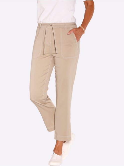 Jean 7/8 avec ceinture élastique et poches arrière plaquées - Taille standard - Witt - Kiabi Jean 7/8 avec ceinture élastique et poches arrière plaquées - Taille standard - Witt - Kiabi