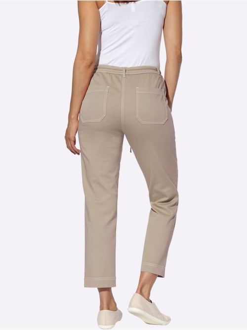 Jean 7/8 avec ceinture élastique et poches arrière plaquées - Taille standard - Witt - Kiabi Jean 7/8 avec ceinture élastique et poches arrière plaquées - Taille standard - Witt - Kiabi