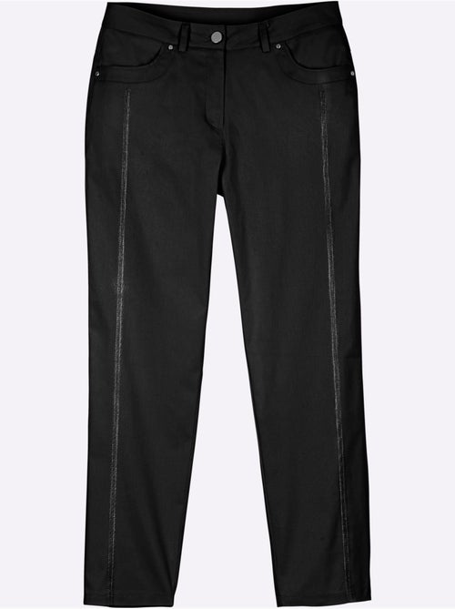 Jean 7/8 avec ceinture gainante et surpiqûres décoratives - Taille courte - Witt - Kiabi