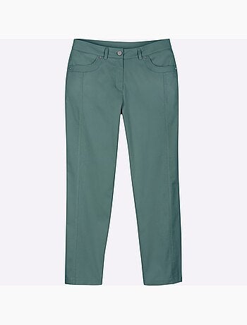 Jean 7/8 léger à coupe ajustée avec coutures décoratives - Taille courte - Witt