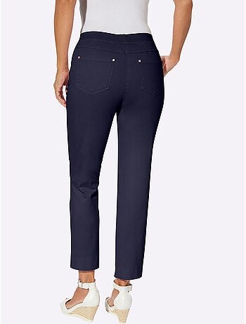 Jean 7/8 avec ceinture élastique et 5 poches - Taille courte - Witt