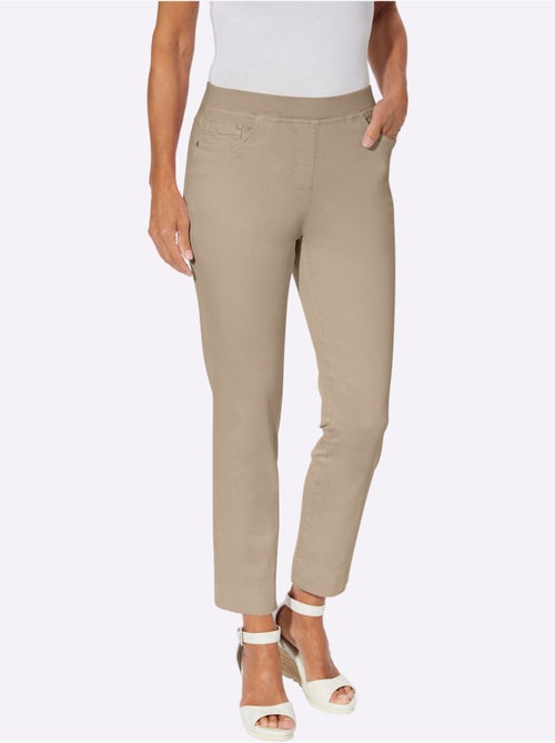Jean 7/8 avec ceinture intérieure élastique et fausse patte - Taille standard - Witt - Kiabi