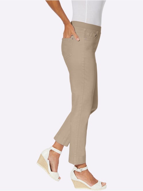 Jean 7/8 avec ceinture intérieure élastique et fausse patte - Taille standard - Witt - Kiabi