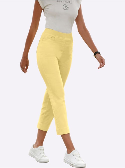 Jean 7/8 avec ceinture intérieure élastique et fausse patte - Taille standard - Witt - Kiabi Jean 7/8 avec ceinture intérieure élastique et fausse patte - Taille standard - Witt - Kiabi