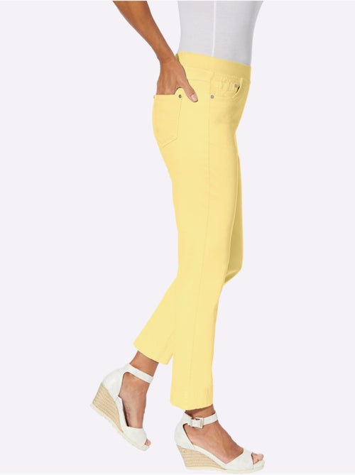 Jean 7/8 avec ceinture intérieure élastique et fausse patte - Taille standard - Witt - Kiabi Jean 7/8 avec ceinture intérieure élastique et fausse patte - Taille standard - Witt - Kiabi