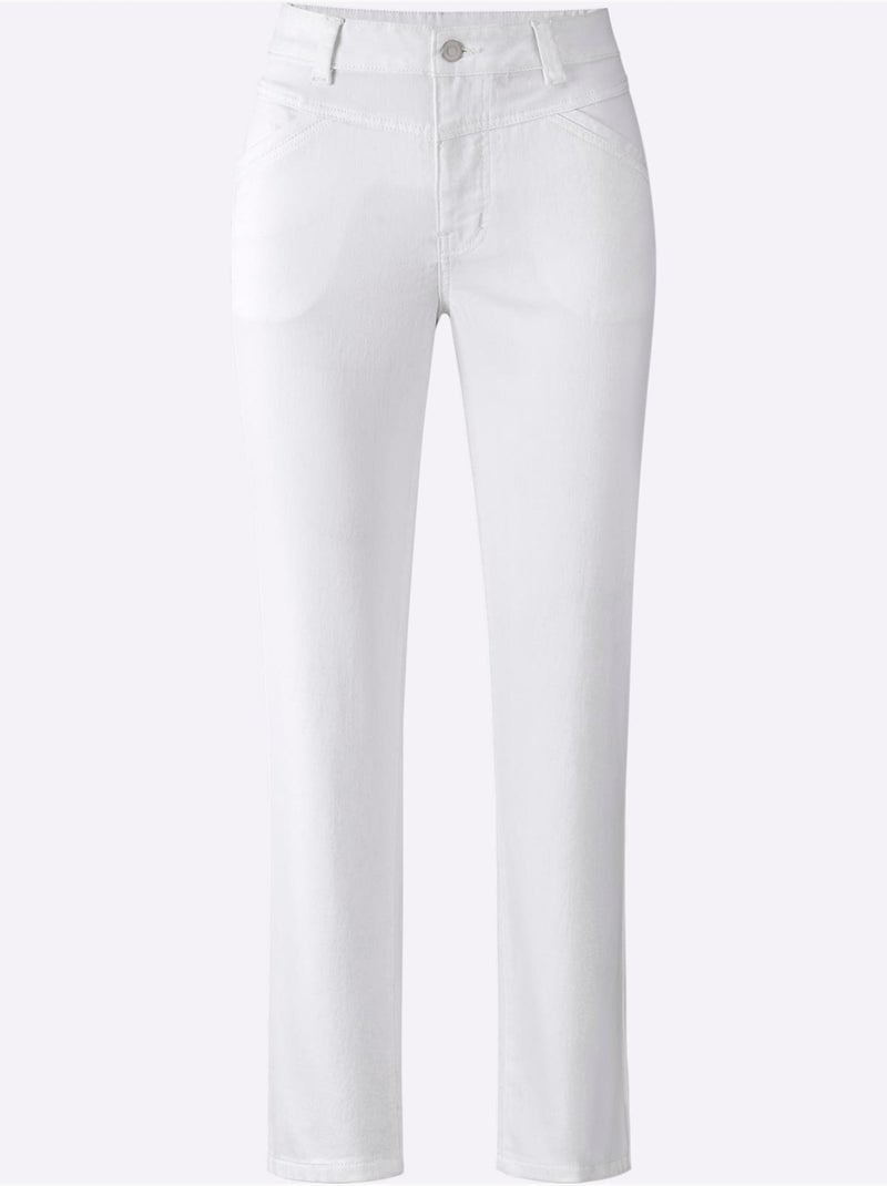 Jean 7/8 Avec Coton - Taille Courte - Witt Ecru - Kiabi