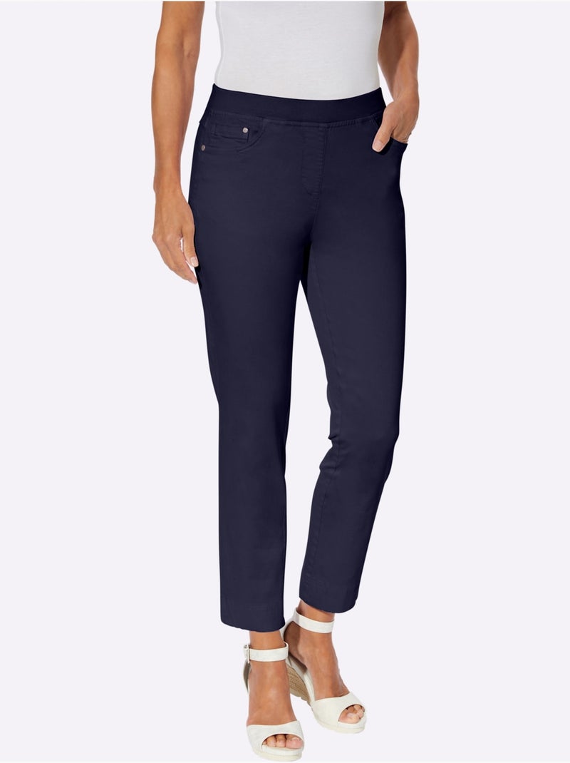 Jean 7/8 Avec Coton - Taille Standard - Witt Bleu marine - Kiabi