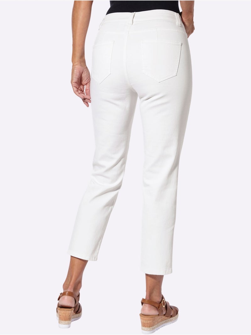 Jean 7/8 avec coton - taille standard - witt Ecru - Kiabi