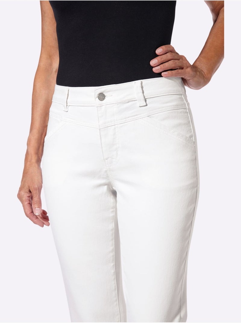 Jean 7/8 avec coton - taille standard - witt Ecru - Kiabi