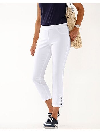 Jean 7/8 Ceinture élastique Confortable - Taille Courte - Moda Vilona