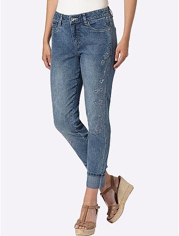 Jean 7/8 Coupe 5 Poches Décontractée - Taille Standard - Helline
