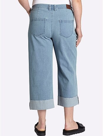 Jean 7/8 Empiècement Gainant Devant Avec Effet Affinant - Taille Standard - Sheego