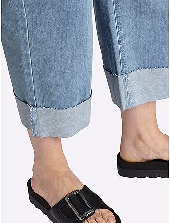 Jean 7/8 Empiècement Gainant Devant Avec Effet Affinant - Taille Standard - Sheego