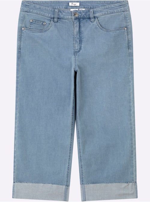 Jean 7/8 Empiècement Gainant Devant Avec Effet Affinant - Taille Standard - Sheego - Kiabi