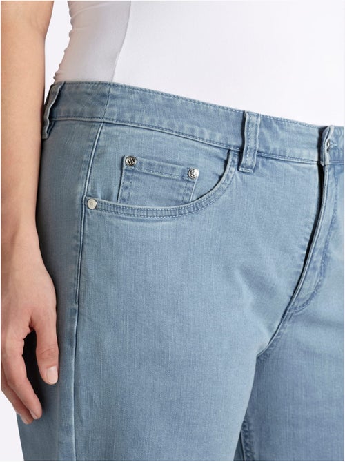 Jean 7/8 Empiècement Gainant Devant Avec Effet Affinant - Taille Standard - Sheego - Kiabi