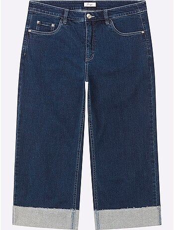 Jean 7/8 Empiècement Gainant Devant Avec Effet Affinant - Taille Standard - Sheego