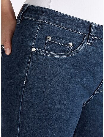 Jean 7/8 Empiècement Gainant Devant Avec Effet Affinant - Taille Standard - Sheego