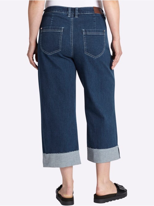 Jean 7/8 Empiècement Gainant Devant Avec Effet Affinant - Taille Standard - Sheego - Kiabi