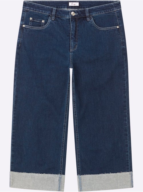 Jean 7/8 Empiècement Gainant Devant Avec Effet Affinant - Taille Standard - Sheego - Kiabi