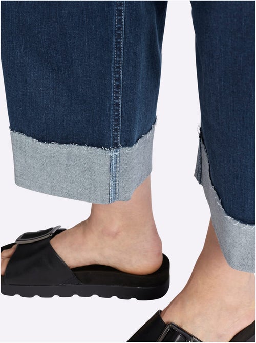 Jean 7/8 Empiècement Gainant Devant Avec Effet Affinant - Taille Standard - Sheego - Kiabi