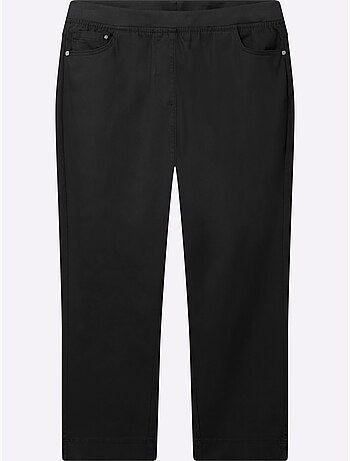 Jean 7/8 en coton avec ceinture intérieure élastique et coupe 5 poches - Taille standard - Witt