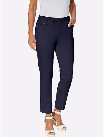 Jean 7/8 en coton avec ceinture intérieure élastique et coupe 5 poches - Taille standard - Witt