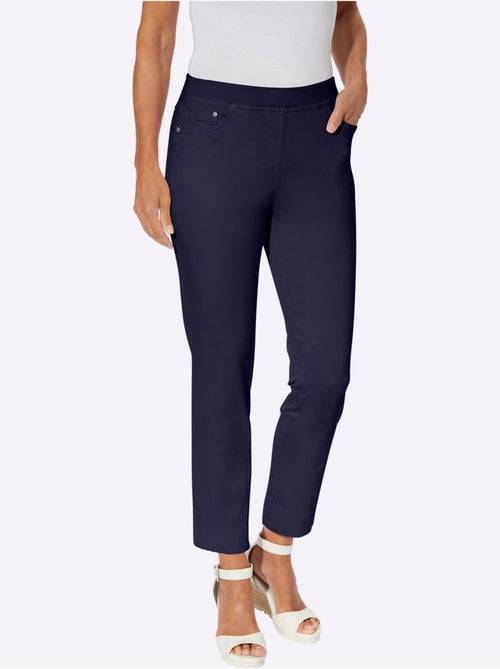 Jean 7/8 en mélange de matières avec ceinture élastique - Taille standard - Witt - Kiabi Jean 7/8 en mélange de matières avec ceinture élastique - Taille standard - Witt - Kiabi