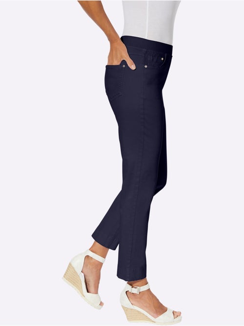 Jean 7/8 en mélange de matières avec ceinture élastique - Taille standard - Witt - Kiabi Jean 7/8 en mélange de matières avec ceinture élastique - Taille standard - Witt - Kiabi