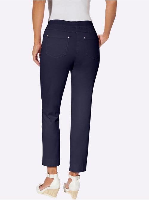 Jean 7/8 en mélange de matières avec ceinture élastique - Taille standard - Witt - Kiabi Jean 7/8 en mélange de matières avec ceinture élastique - Taille standard - Witt - Kiabi