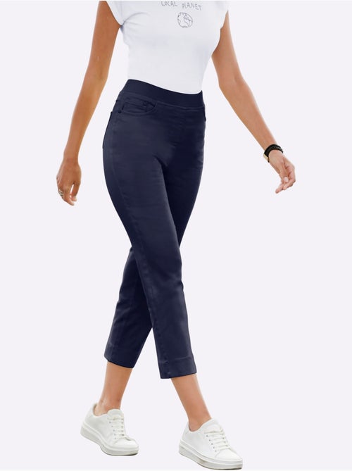 Jean 7/8 en mélange de matières avec ceinture élastique - Taille standard - Witt - Kiabi Jean 7/8 en mélange de matières avec ceinture élastique - Taille standard - Witt - Kiabi