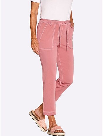 Jean 7/8 à ceinture élastique avec poches et passants - Taille courte - Witt