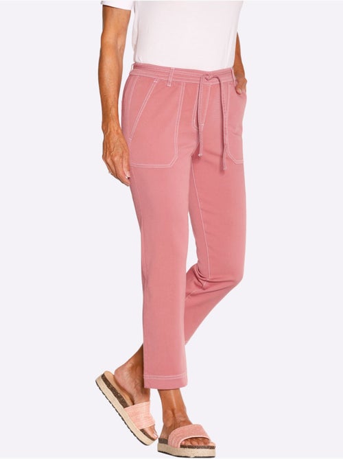Jean 7/8 facile à enfiler avec ceinture élastique et poches plaquées - Taille courte - Witt - Kiabi Jean 7/8 facile à enfiler avec ceinture élastique et poches plaquées - Taille courte - Witt - Kiabi