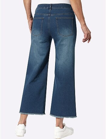 Jean 7/8 franges tendance à l'ourlet - taille standard - moda vilona