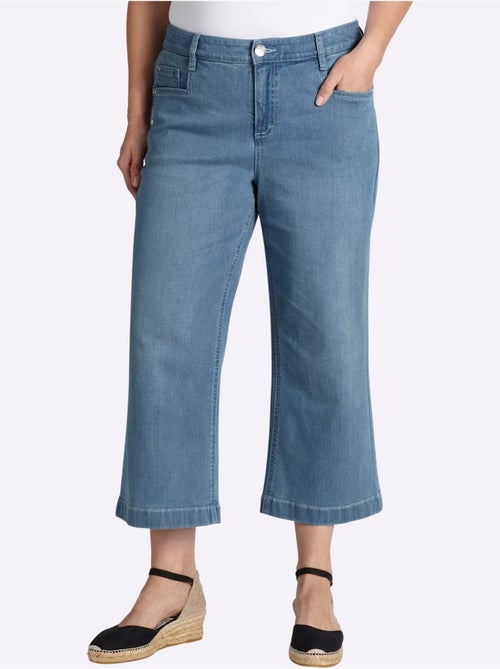 Jean 7/8 Jambes Larges Mode - Taille Standard - Sheego - Kiabi Jean 7/8 Jambes Larges Mode - Taille Standard - Sheego - Kiabi