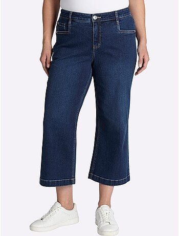 Jean 7/8 Jambes Larges Mode - Taille Standard - Sheego