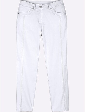 Jean 7/8 léger à ceinture gainante avec poches arrière ornées - taille standard - witt