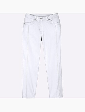 Jean 7/8 léger à coupe ajustée avec coutures décoratives - taille courte - witt