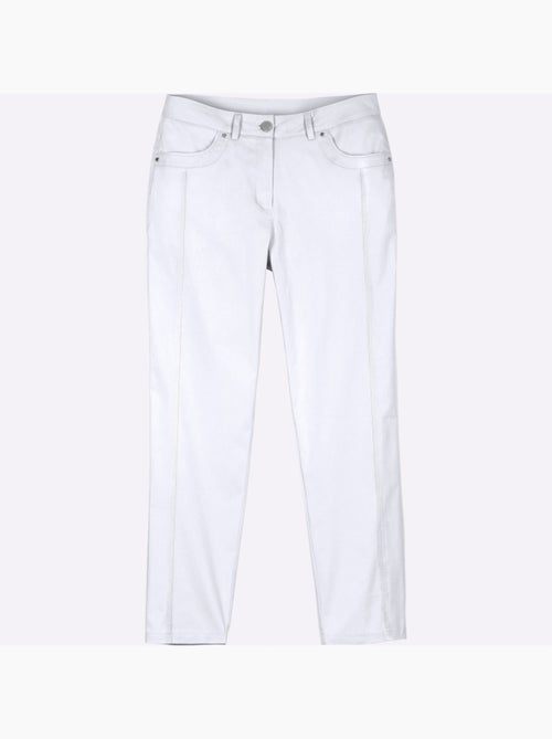 Jean 7/8 léger avec ceinture gainante et poches décoratives - taille courte - witt - Kiabi Jean 7/8 léger avec ceinture gainante et poches décoratives - taille courte - witt - Kiabi