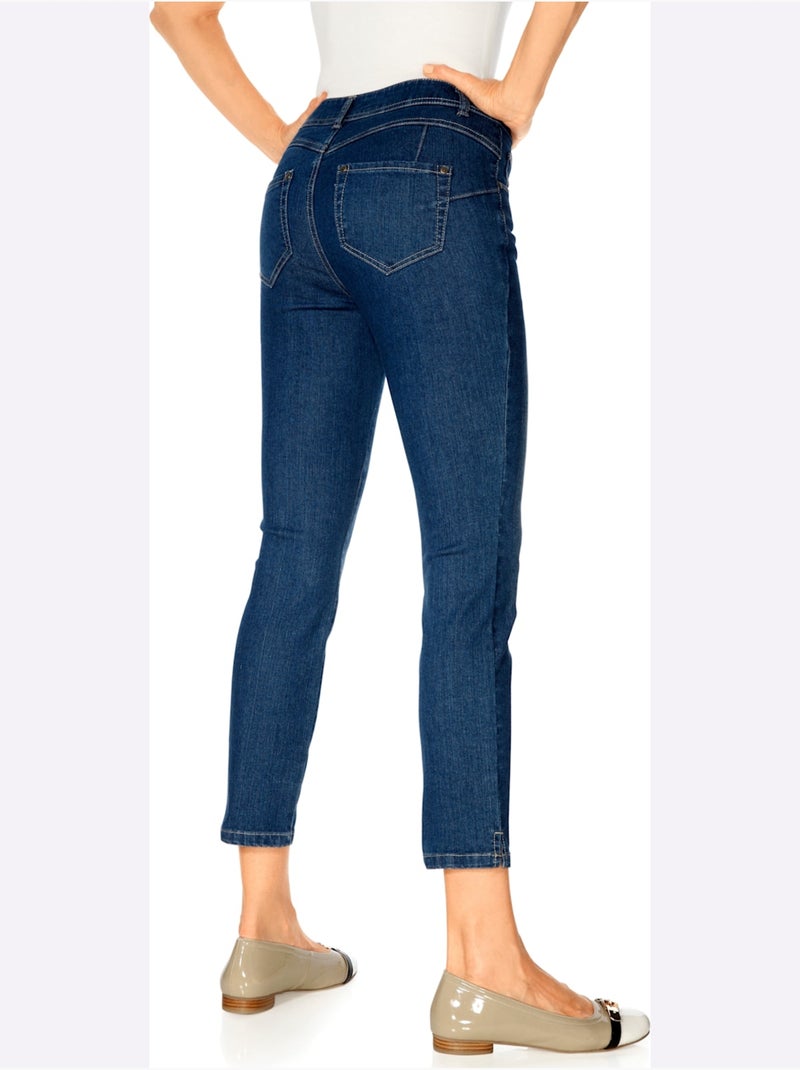 Jean 7/8 Longueur - Taille Standard - Helline Bleu denim - Kiabi