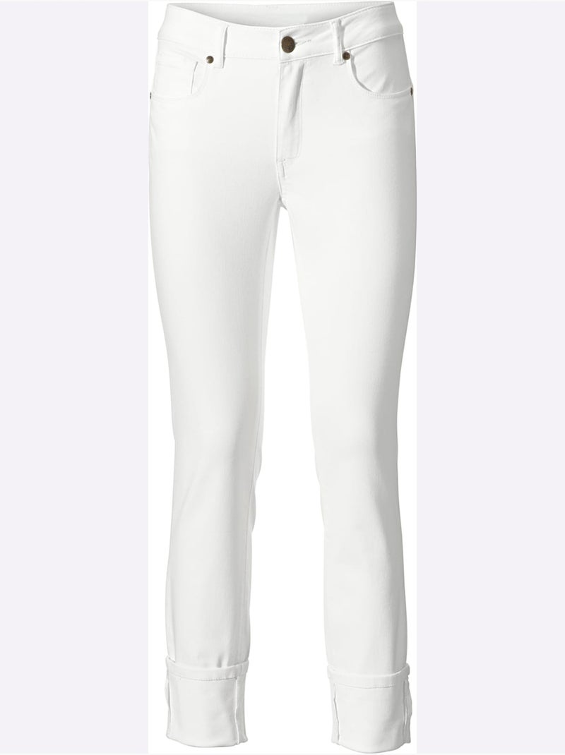 Jean 7/8 Longueur 7/8 - Taille Standard - Helline Blanc - Kiabi