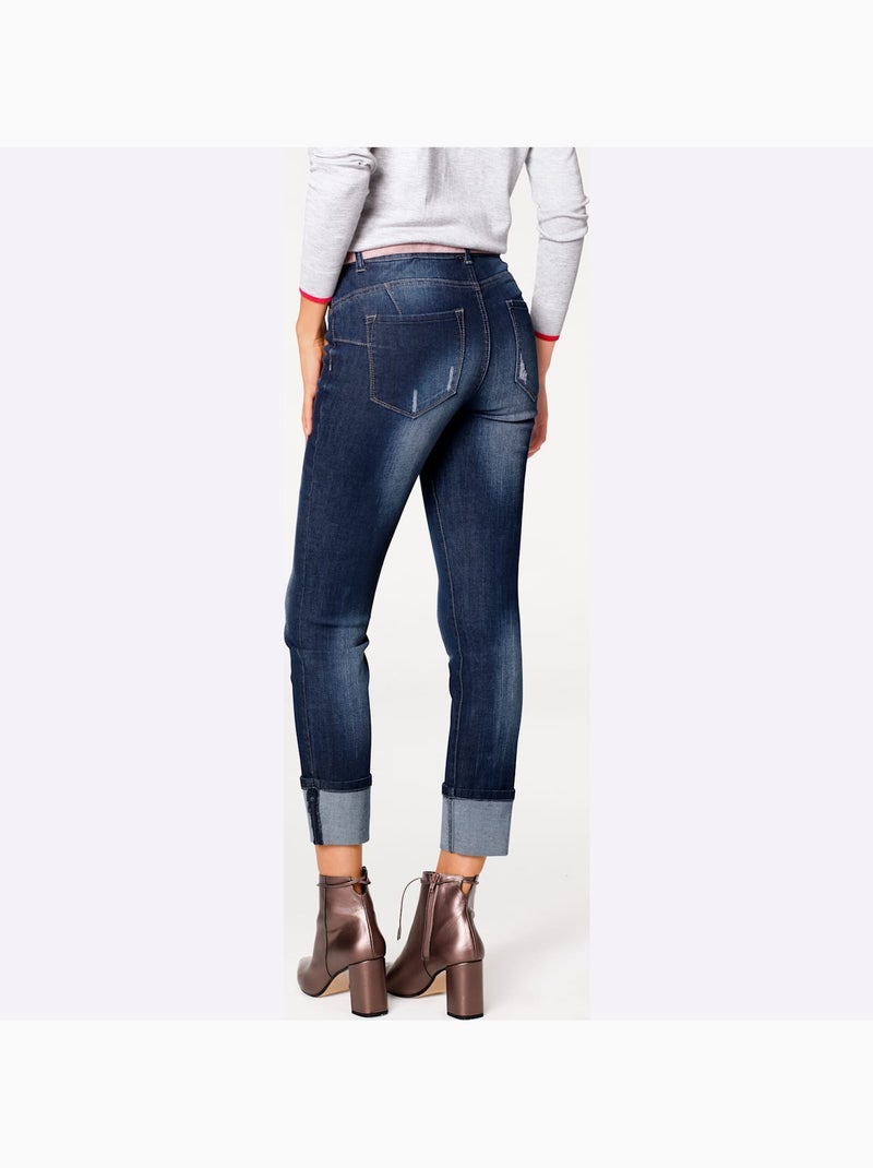Jean 7/8 Longueur 7/8 - Taille Standard - helline Bleu denim - Kiabi