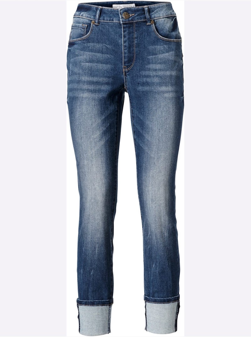 Jean 7/8 Longueur 7/8 - Taille Standard - Helline Bleu - Kiabi