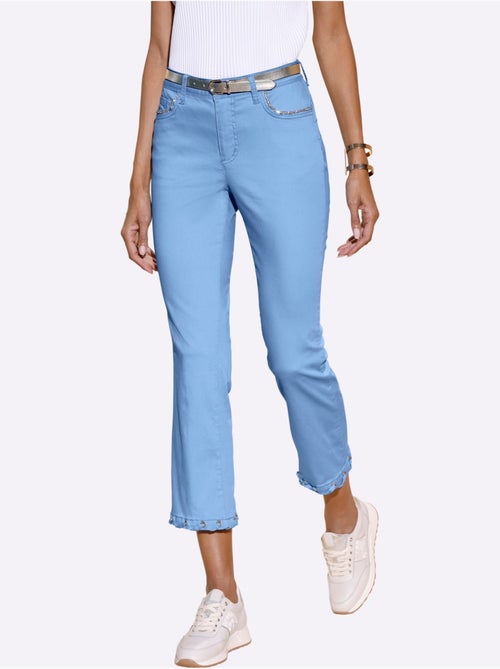 Jean 7/8 Mélange Coton Et Lyocell De Qualité - Taille Standard - Helline - Kiabi Jean 7/8 Mélange Coton Et Lyocell De Qualité - Taille Standard - Helline - Kiabi