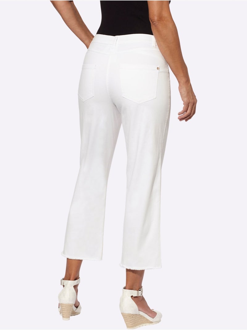 Jean 7/8 Qualité Coton - Taille Standard - Witt Blanc - Kiabi